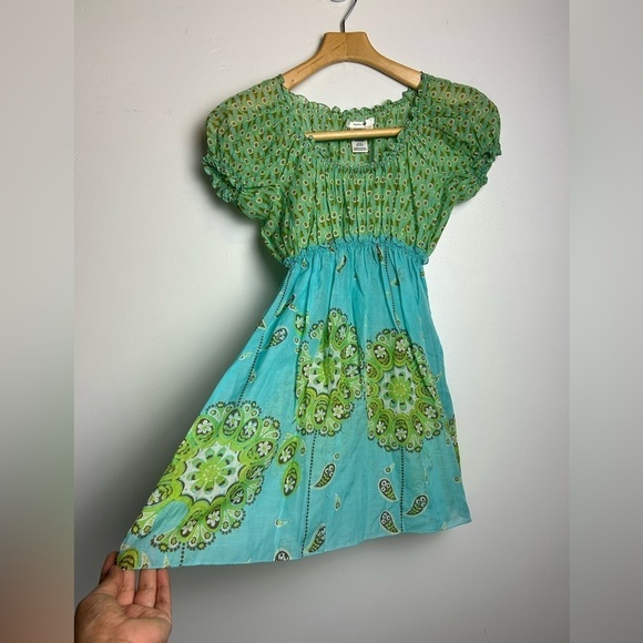 Sophie max Y2K Silk Blouse Top S Multicolor Off the shoulder Lightweight fairy - Picture 3 of 10